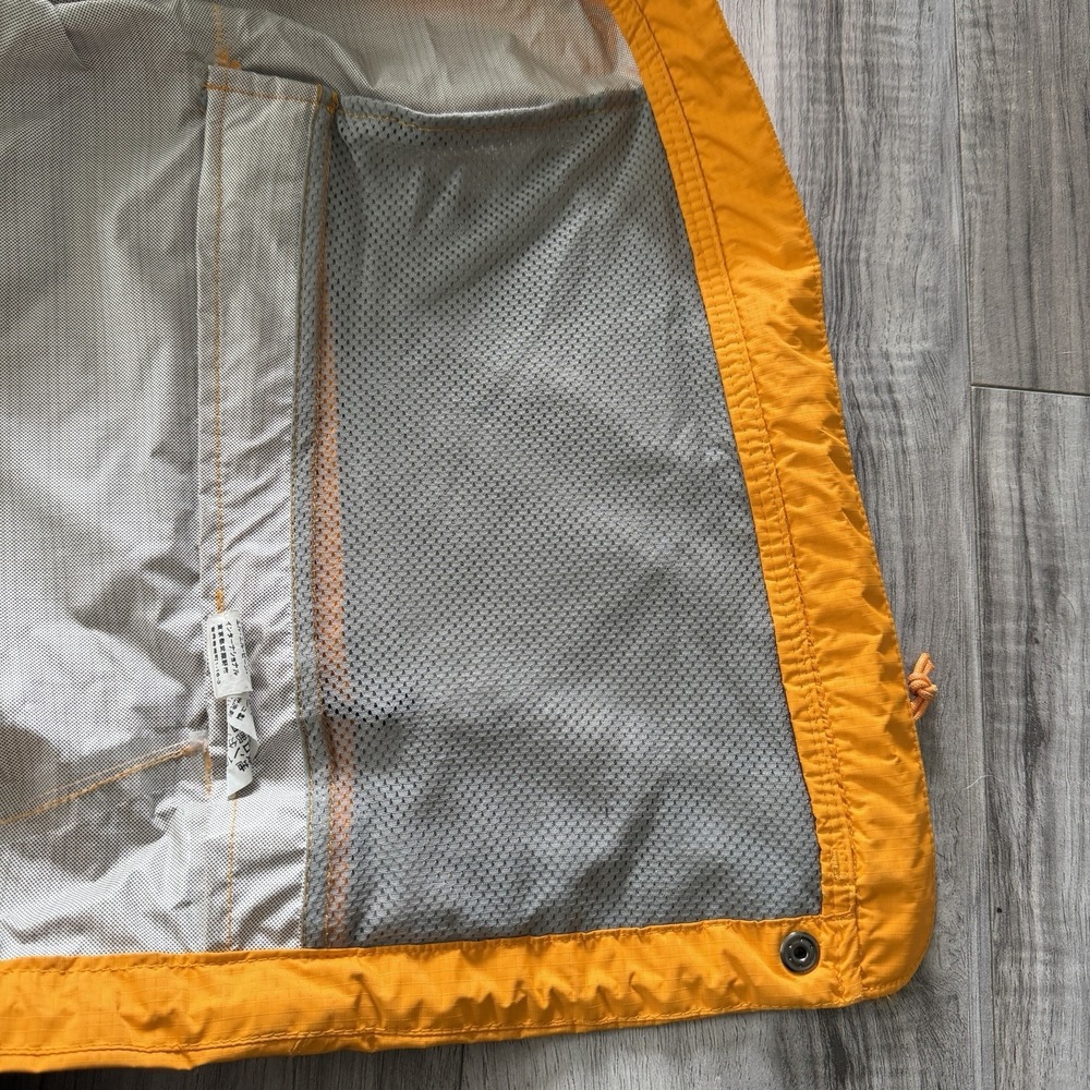 L.L.Bean Rain Jacket Womens M Yellow Hooded Trail Model Packable Shell OKBH1 - Picture 4 of 13